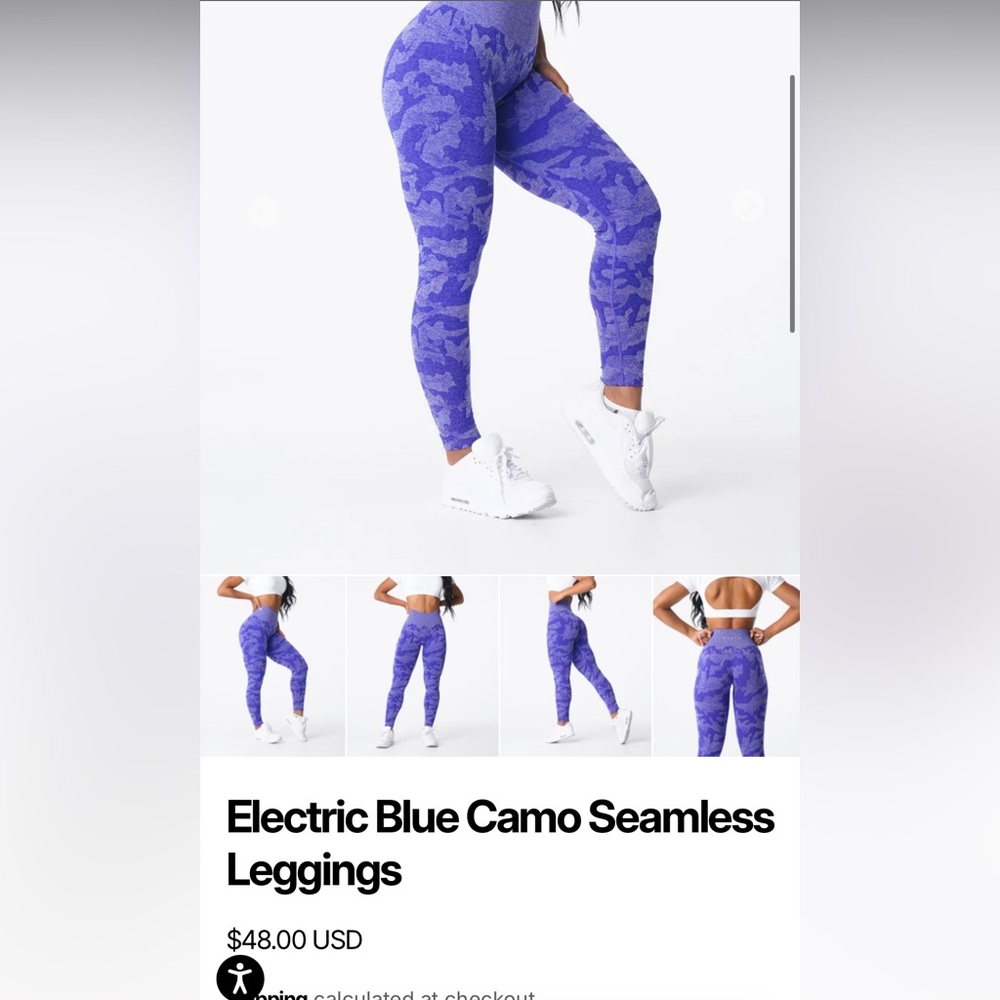 NVGTN Electric Blue Camo Seamless Leggings